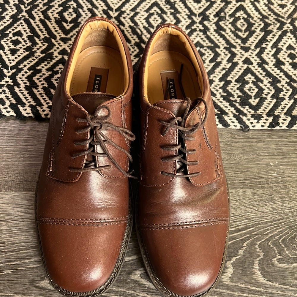 FLORSHEIM | brown leather Oxford dress shoe | ITALY MADE model 11503 | Norwalk